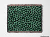 Leopard Animal Print Forest Green and Light Green Woven Throw Blanket and Tapestry