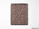 Leopard Animal Print Light Red Woven Throw Blanket and Tapestry