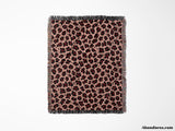 Leopard Animal Print Red and Light Red Woven Throw Blanket and Tapestry