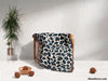 Leopard Print Black and Blue Woven Throw Blanket and Tapestry