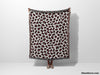 Leopard Print Black and Bordeaux Woven Throw Blanket and Tapestry