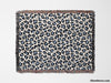 Leopard Print Black and Light Blue Woven Throw Blanket and Tapestry