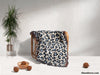 Leopard Print Black and Light Blue Woven Throw Blanket and Tapestry