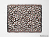 Leopard Print Black and Light Red Woven Throw Blanket and Tapestry