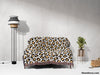 Leopard Print Black and Orange Woven Throw Blanket and Tapestry