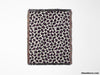 Leopard Print Black and Purple Woven Throw Blanket and Tapestry