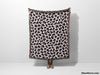 Leopard Print Black and Purple Woven Throw Blanket and Tapestry