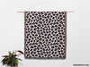 Leopard Print Black and Purple Woven Throw Blanket and Tapestry