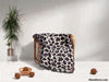 Leopard Print Black and Purple Woven Throw Blanket and Tapestry