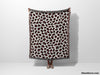 Leopard Print Black and Red Woven Throw Blanket and Tapestry