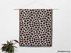 Leopard Print Black and Red Woven Throw Blanket and Tapestry