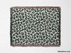 Leopard Print Woven Black and Light Green Throw Blanket and Tapestry