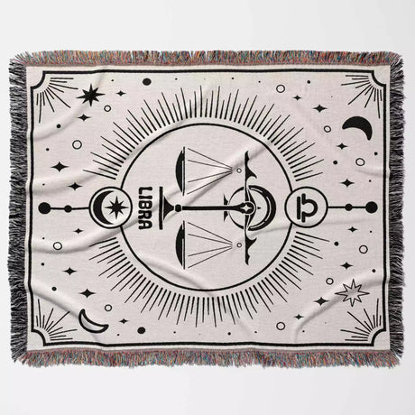 Libra Zodiac Blanket, Unique Birthday Gift Idea for Women and Men - DesignerOllie.com