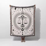Libra Zodiac Blanket, Unique Birthday Gift Idea for Women and Men - DesignerOllie.com