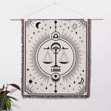 Libra Zodiac Blanket, Unique Birthday Gift Idea for Women and Men - DesignerOllie.com