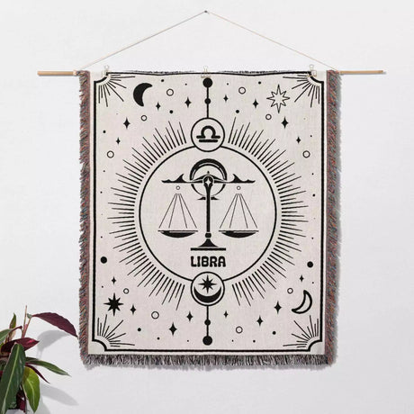 Libra Zodiac Blanket, Unique Birthday Gift Idea for Women and Men - DesignerOllie.com