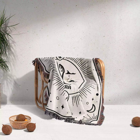 Libra Zodiac Blanket, Unique Birthday Gift Idea for Women and Men - DesignerOllie.com