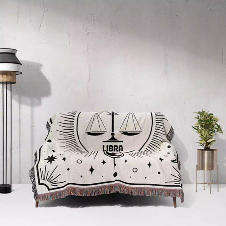 Libra Zodiac Blanket, Unique Birthday Gift Idea for Women and Men - DesignerOllie.com