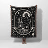 Libra Zodiac Sign Astrology Woman Woven Throw Blanket Tapestry