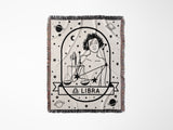 Libra Zodiac Sign Astrology Woman Woven Throw Blanket and Tapestry Blanket