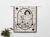 Libra Zodiac Sign Astrology Woman Woven Throw Blanket and Tapestry Blanket