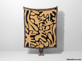 Matisse Inspired Black and Orange Woven Throw Blanket and Tapestry