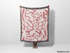 Matisse Style Lighter Red Woven Throw Blanket and Tapestry