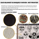 Mexican Sugar Skulls Woven Throw Blanket - DesignerOllie.com