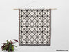 Minimalist Geometric Lines Black and White Woven Throw Blanket and Tapestry