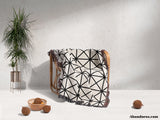 Minimalist Geometric Lines Black and White Woven Throw Blanket and Tapestry