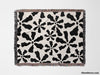 Modern Retro Groovy Black and White Woven Throw Blanket and Tapestry