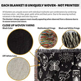 Occult Symbols with Spooky Elements Woven Throw Blanket - DesignerOllie.com
