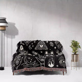 Occult Symbols with Spooky Elements Woven Throw Blanket - DesignerOllie.com