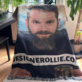 Personalized Photo Cotton Woven Throw Blanket - Unique Gift Idea - DesignerOllie.com