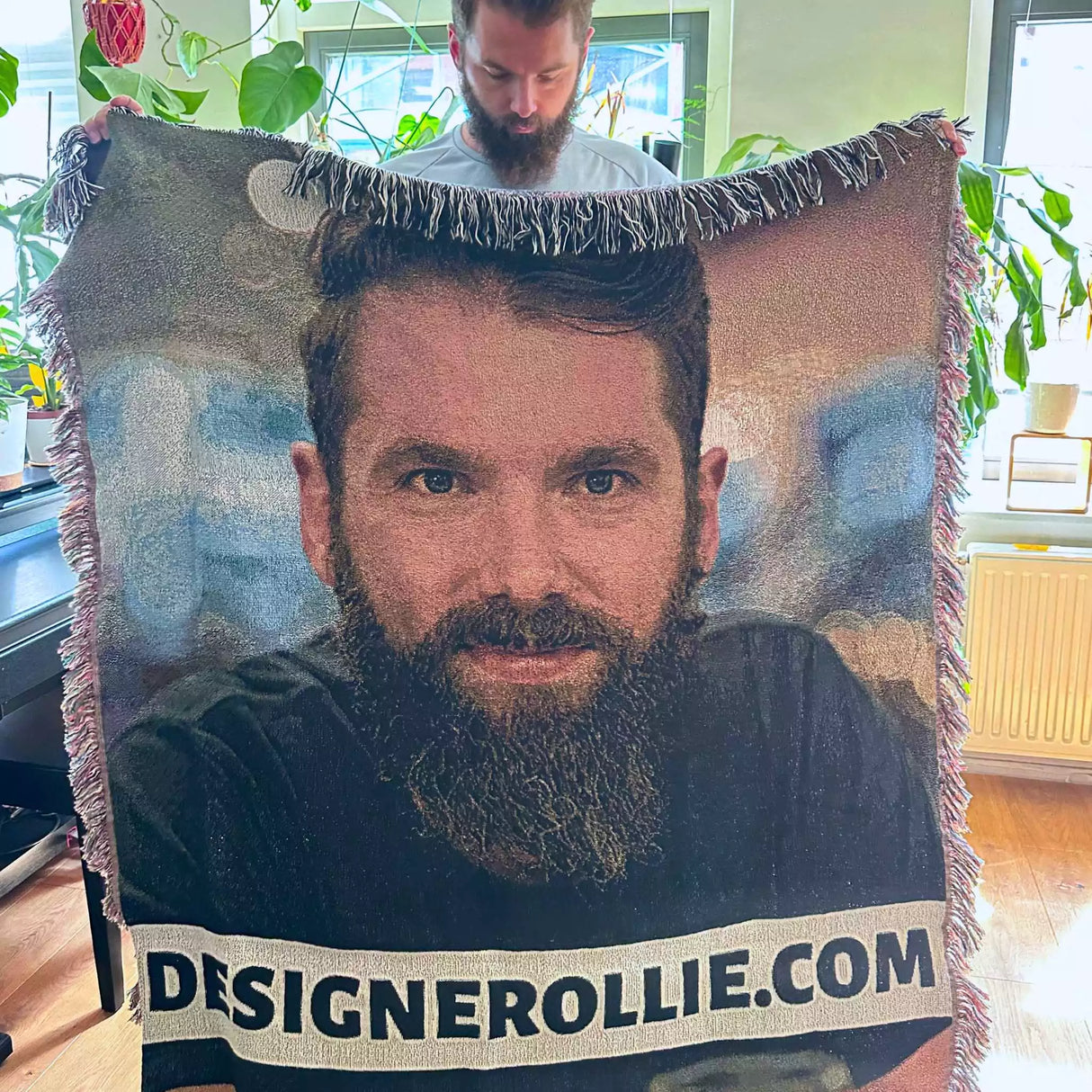 Personalized Photo Cotton Woven Throw Blanket - Unique Gift Idea - DesignerOllie.com