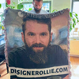 Personalized Photo Cotton Woven Throw Blanket - Unique Gift Idea - DesignerOllie.com