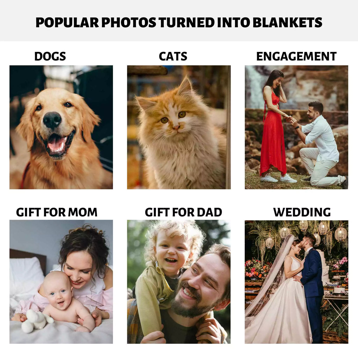 Personalized Photo Cotton Woven Throw Blanket - Unique Gift Idea - DesignerOllie.com