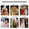 Personalized Photo Cotton Woven Throw Blanket - Unique Gift Idea