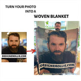 Personalized Photo Cotton Woven Throw Blanket - Unique Gift Idea - DesignerOllie.com