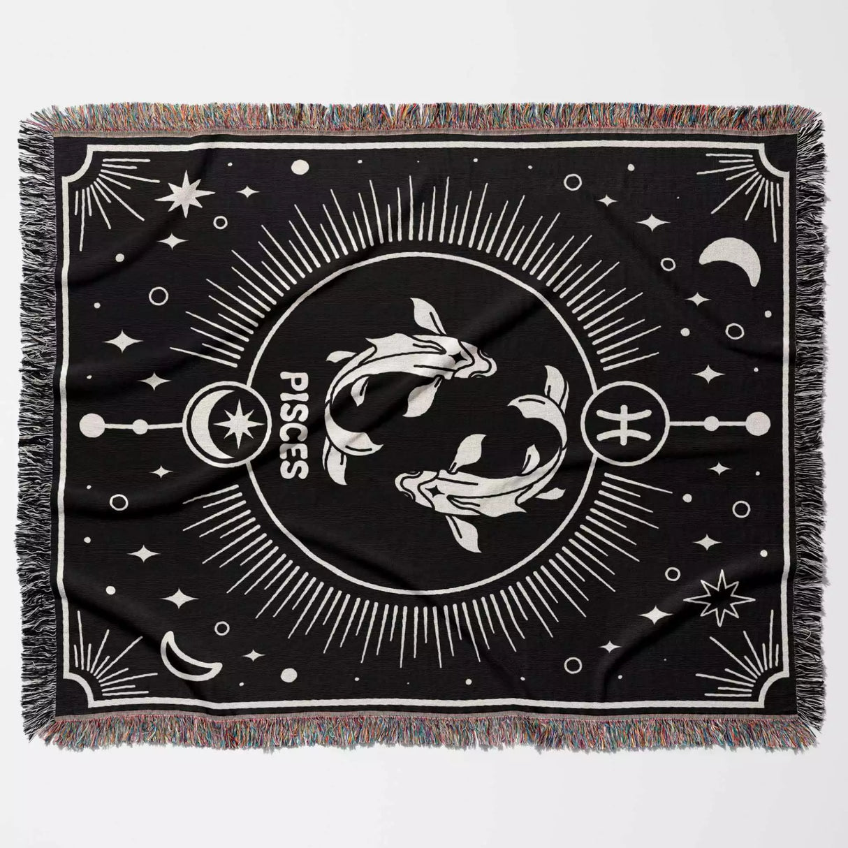 Pisces Zodiac Blanket, Unique Birthday Present for Wife and Husband - DesignerOllie.com