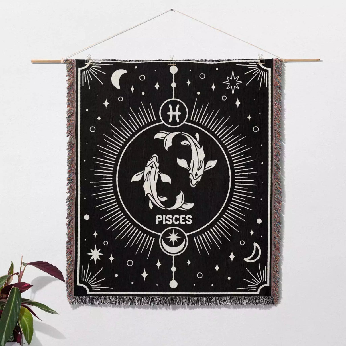 Pisces Zodiac Blanket, Unique Birthday Present for Wife and Husband - DesignerOllie.com