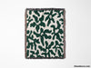 Retro Groovy Forest Green Flowers Woven Throw Blanket and Tapestry