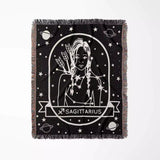 Sagittarius Zodiac Sign Astrology Woman Woven Throw Blanket Tapestry - DesignerOllie.com