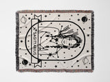 Sagittarius Zodiac Sign Astrology Woman Woven Throw Blanket and Tapestry Blanket