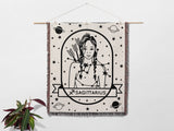 Sagittarius Zodiac Sign Astrology Woman Woven Throw Blanket and Tapestry Blanket