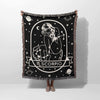 Scorpio Zodiac Sign Astrology Woman Woven Throw Blanket Tapestry Blanket