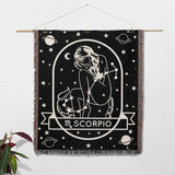 Scorpio Zodiac Sign Astrology Woman Woven Throw Blanket Tapestry Blanket