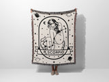 Scorpio Zodiac Sign Astrology Woman Woven Throw Blanket and Tapestry Blanket