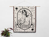 Scorpio Zodiac Sign Astrology Woman Woven Throw Blanket and Tapestry Blanket