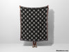 Simple Skull Monochrome Woven Throw Blanket and Tapestry